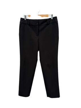 Black Ann Taylor Straight Leg Ankle Trousers Curvy 8